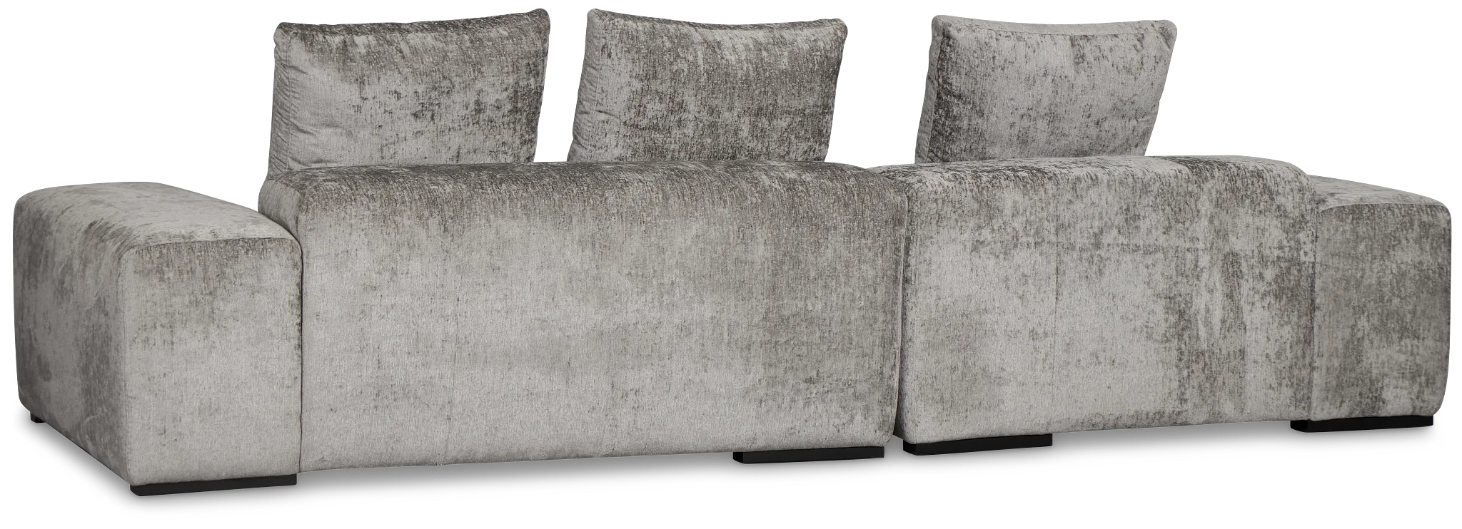 Skylar Gray Fabric Left Chaise Sectional
