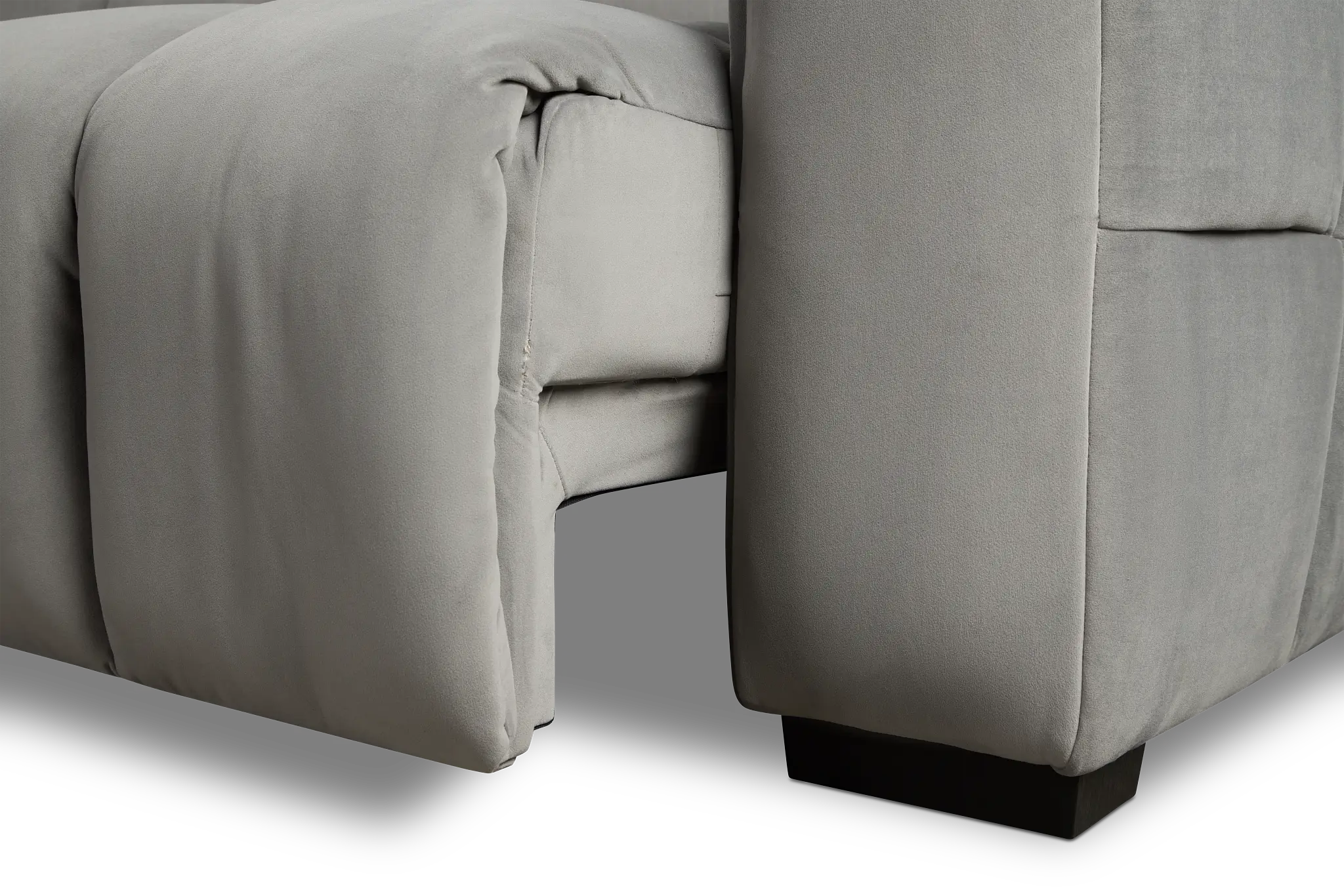 Gemma Light Gray Velvet Large Dual Power Right Chaise Sectional Gemma Light Gray Velvet Large Dual Power Right Chaise Sectional