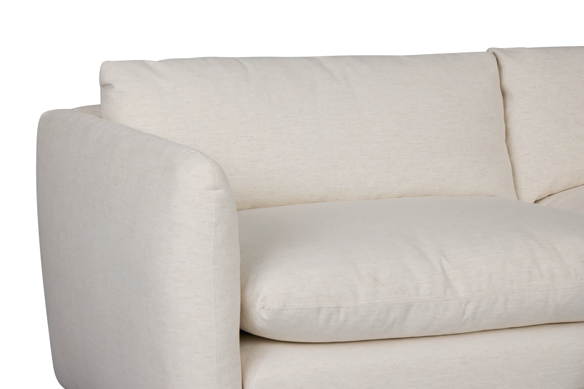 Serena White Fabric 5-piece Modular Sectional