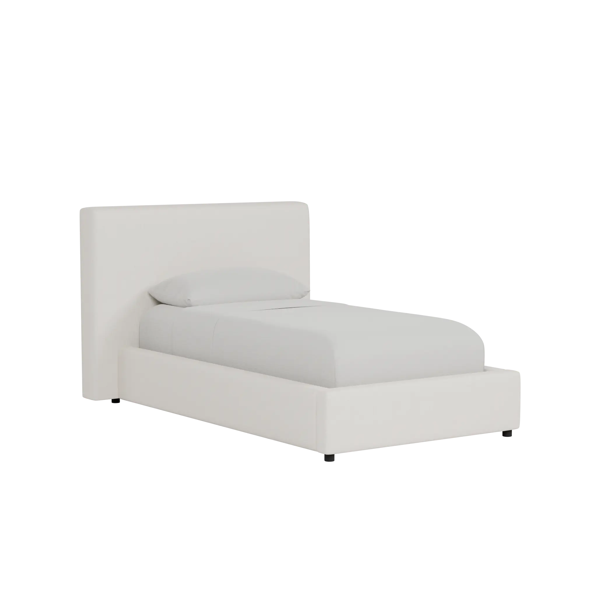 Grayton Sea Lane Dark Blue 44" Upholstered Platform Bed Grayton Sea Lane Dark Blue 44" Upholstered Platform Bed