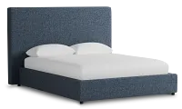 Grayton Maguire Blue 54" Upholstered Platform Bed