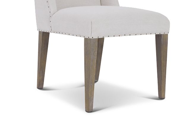 Berlin White Upholstered Arm Chair (6)