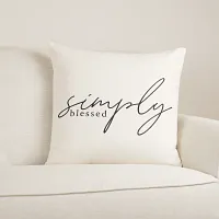 Blessed Ivory 22" Square Accent Pillow