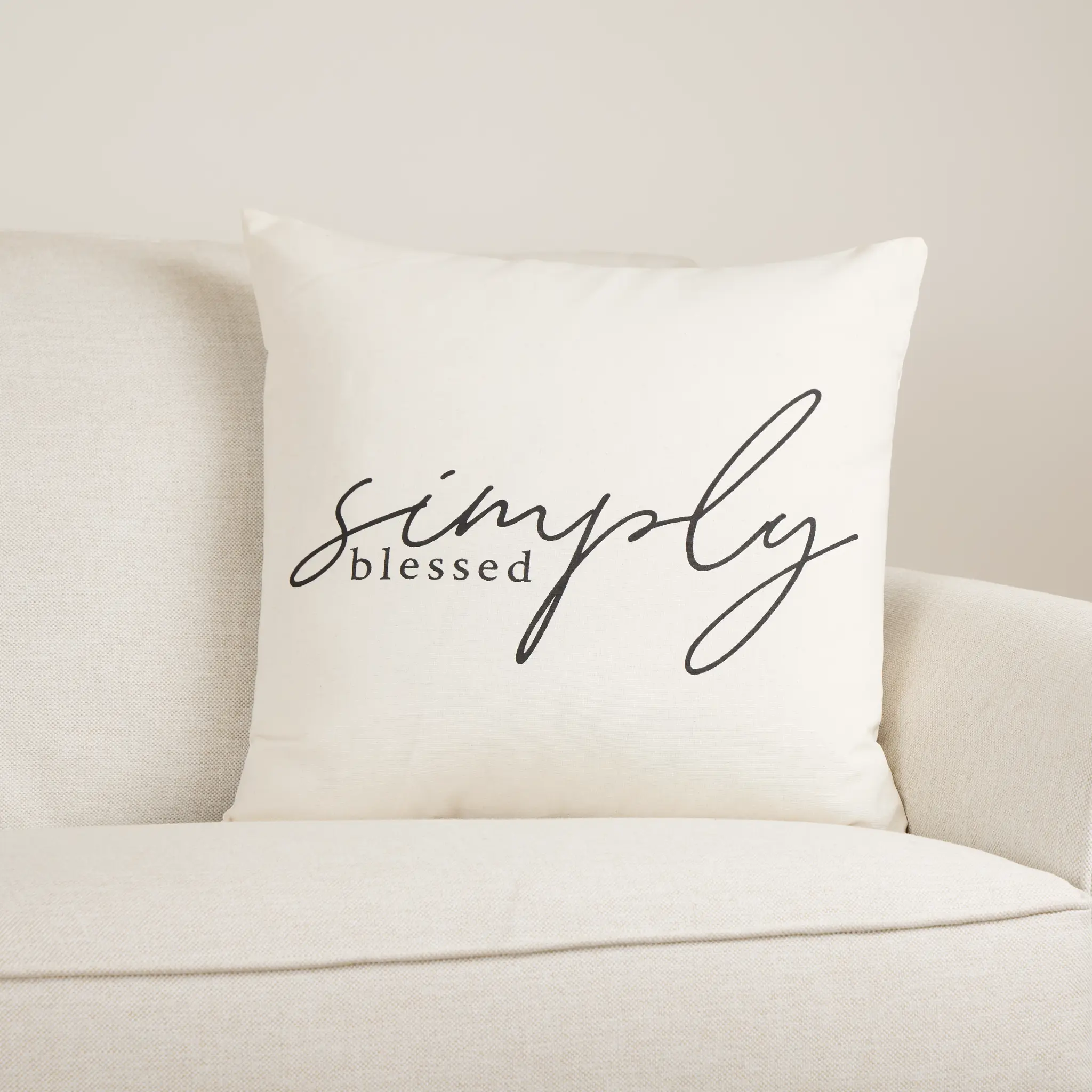 Blessed Ivory 22" Square Accent Pillow Blessed Ivory 22" Square Accent Pillow