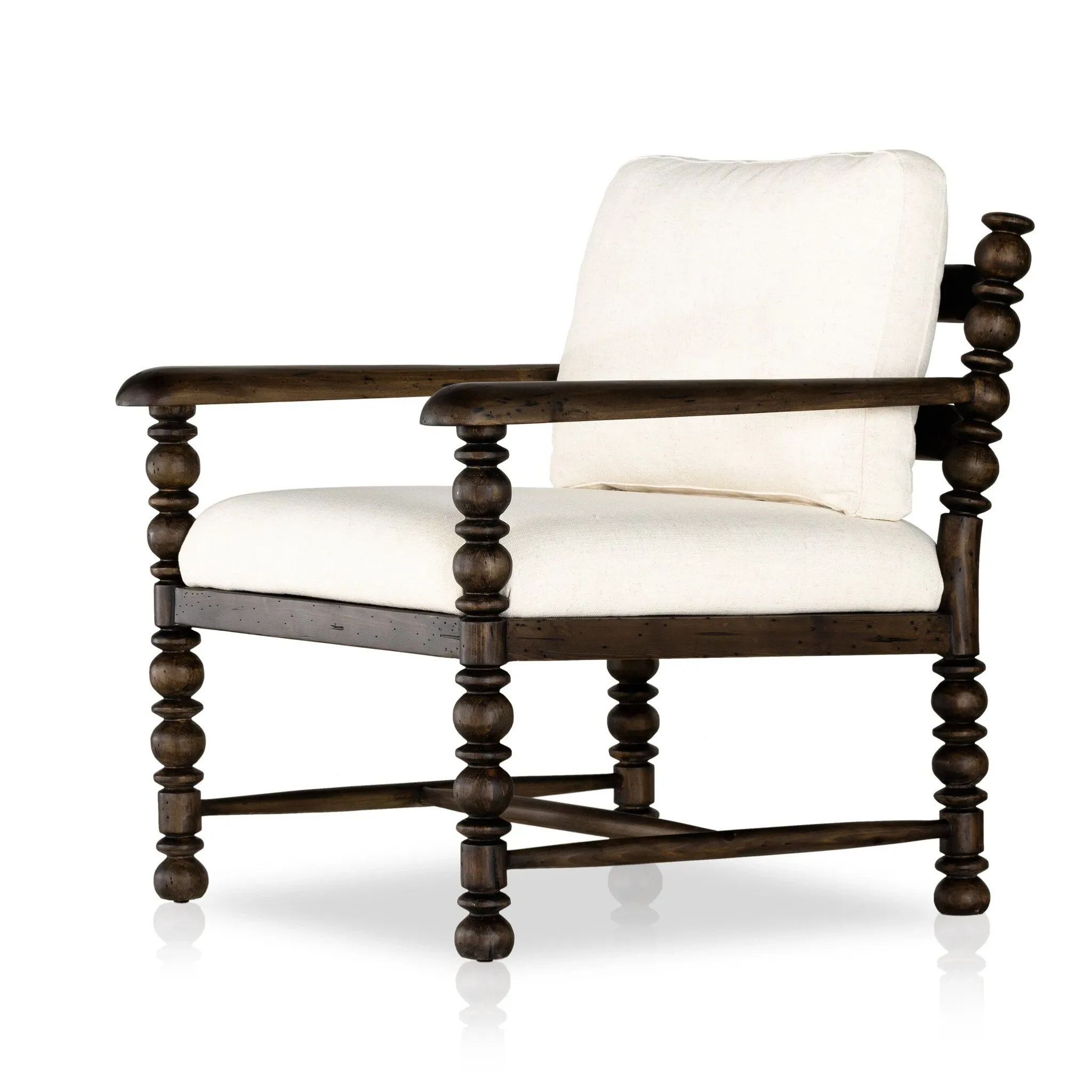 Four Hands Danis Ivory Fabric Accent Chair