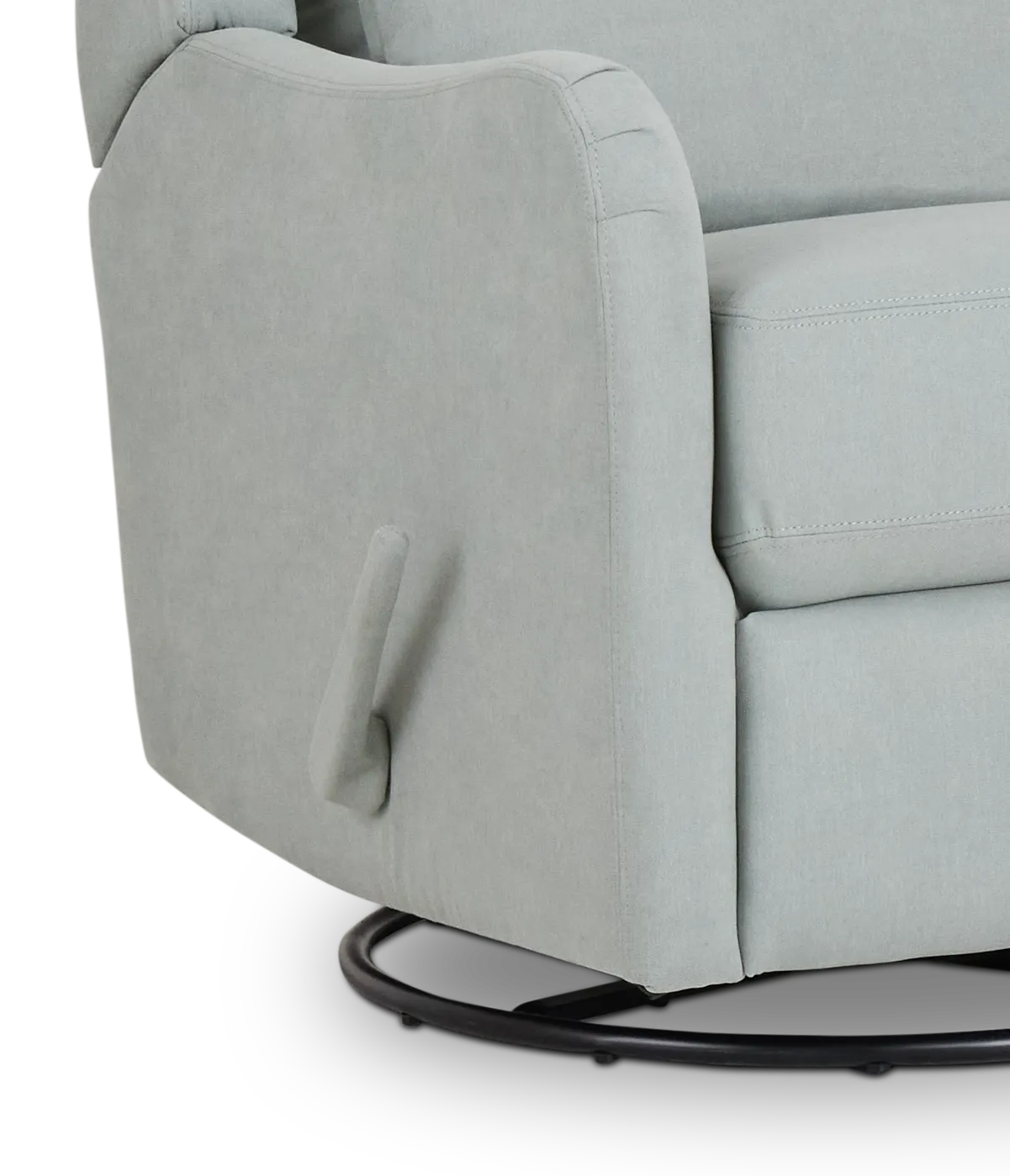 Georgia Light Blue Fabric Swivel Glider Recliner
