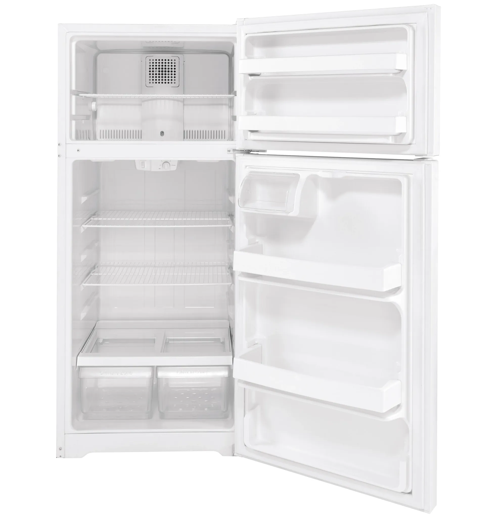 Ge 17 Series White Top Freezer Refrigerator