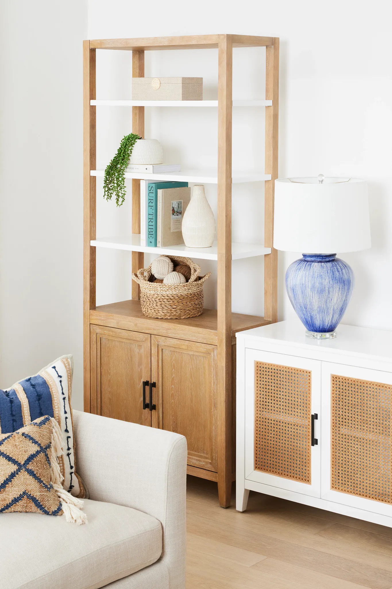 Nantucket Two-tone Door Bookcase