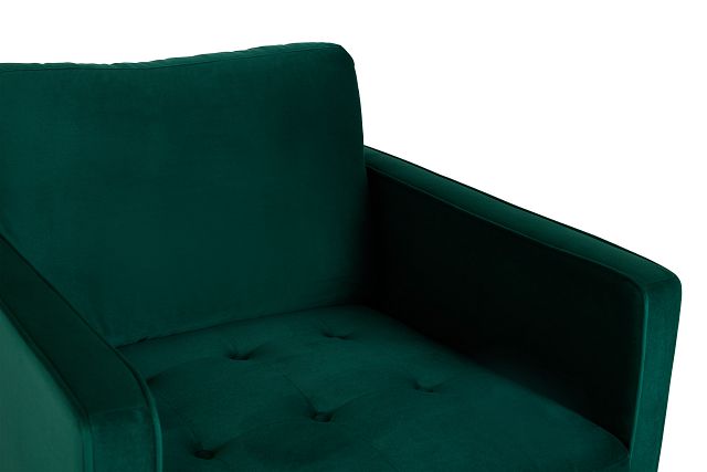 Luna Dark Green Velvet Chair