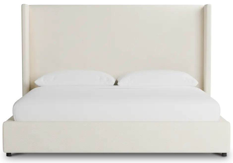 Captiva Gellar White 60" Upholstered Shelter Bed Captiva Gellar White 60" Upholstered Shelter Bed