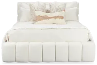 Malibu Light Beige Tufted Platform Bed