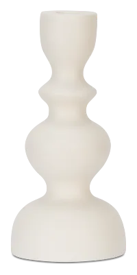 Ula White Candle Holder