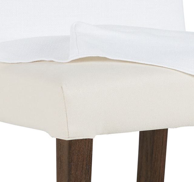 Harbor White Short Slipcover Chair With Medium-tone Leg (5)