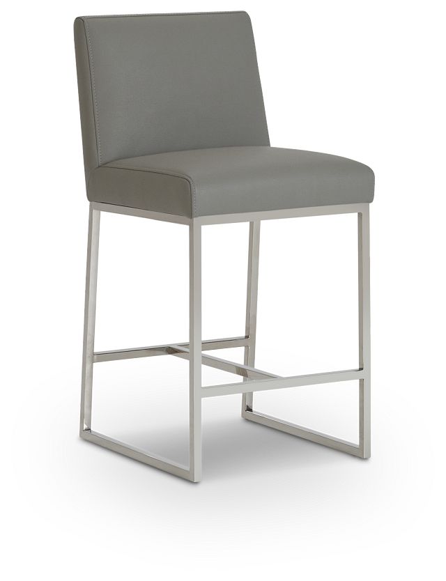 Miami Graymicro 24" Upholstered Barstool