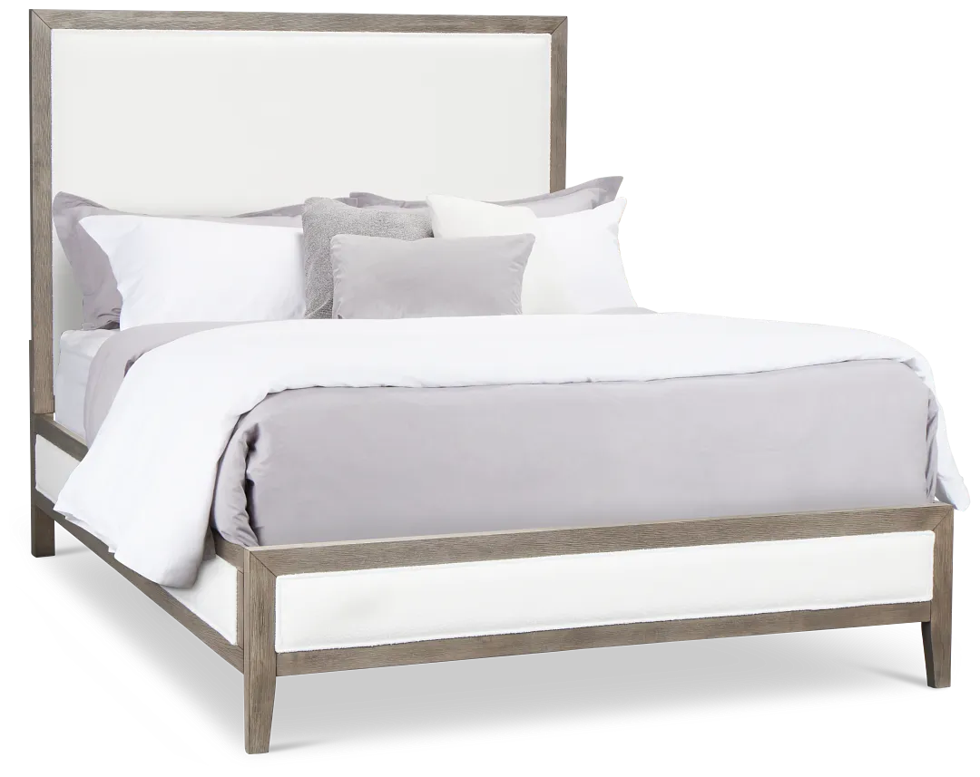 Alden Gray Uph Platform Bed