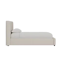 Grayton Revenue Dark Blue 44" Upholstered Platform Bed
