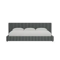 Grayton Lucy Navy 44" Upholstered Platform Bed