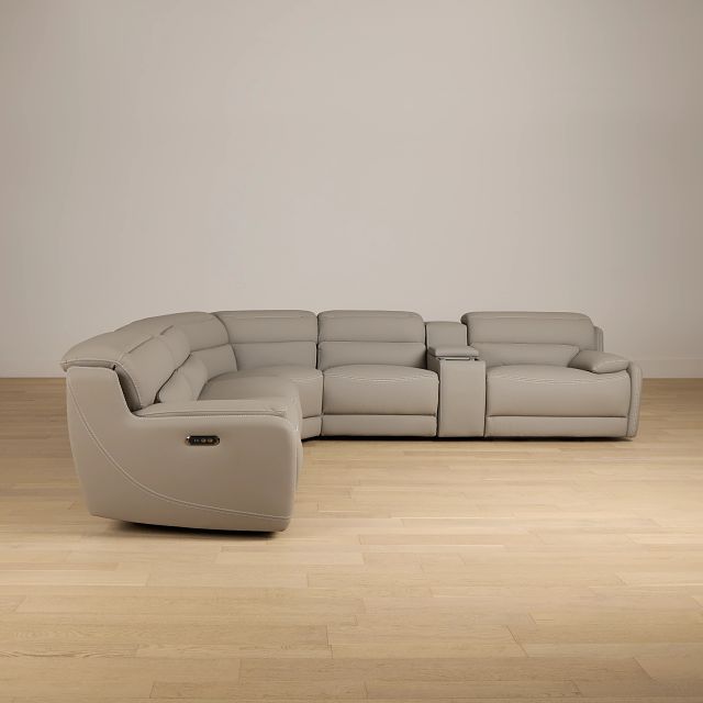 Jett Gray Micro Medium Dual Power 2-arm Reclining Sectional