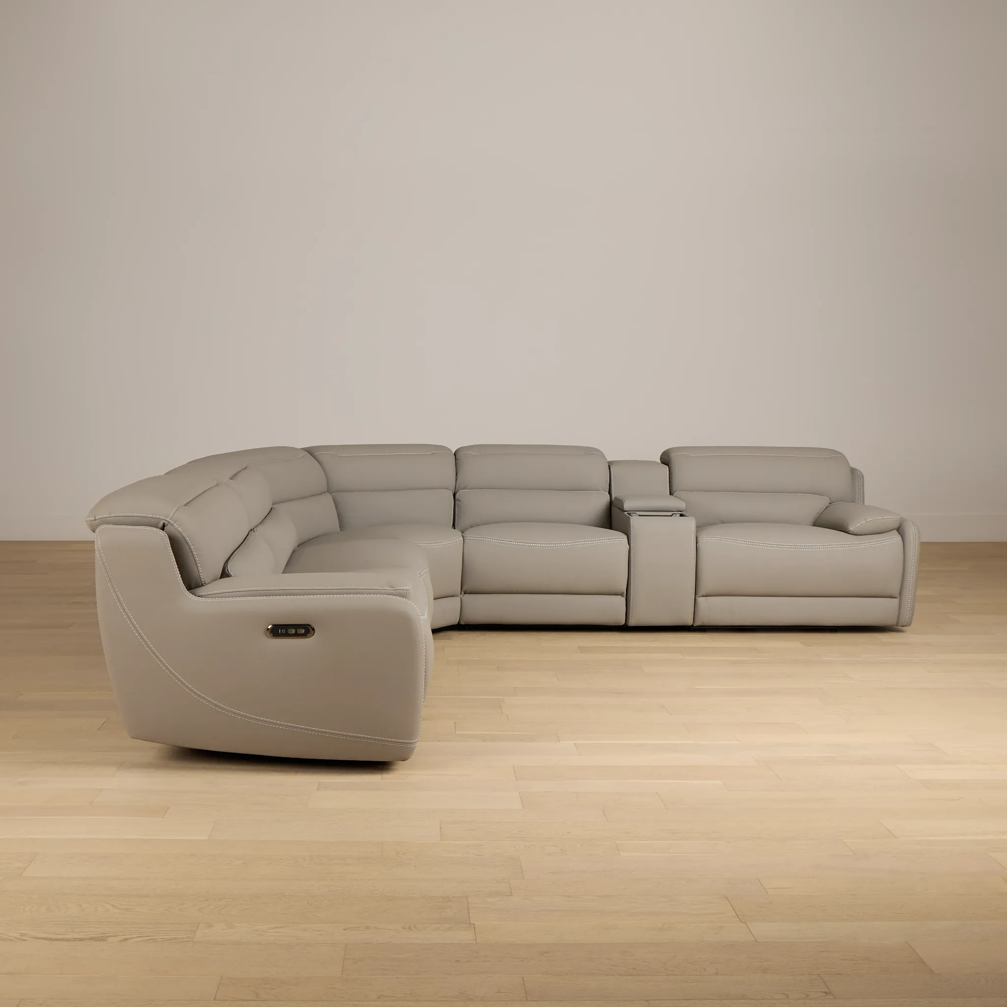 Jett Gray Micro Medium Dual Power 2-arm Reclining Sectional