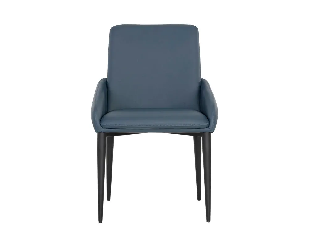 Dillon Dark Blue Upholstered Arm Chair