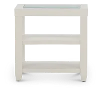 Hurley White Chairside Table
