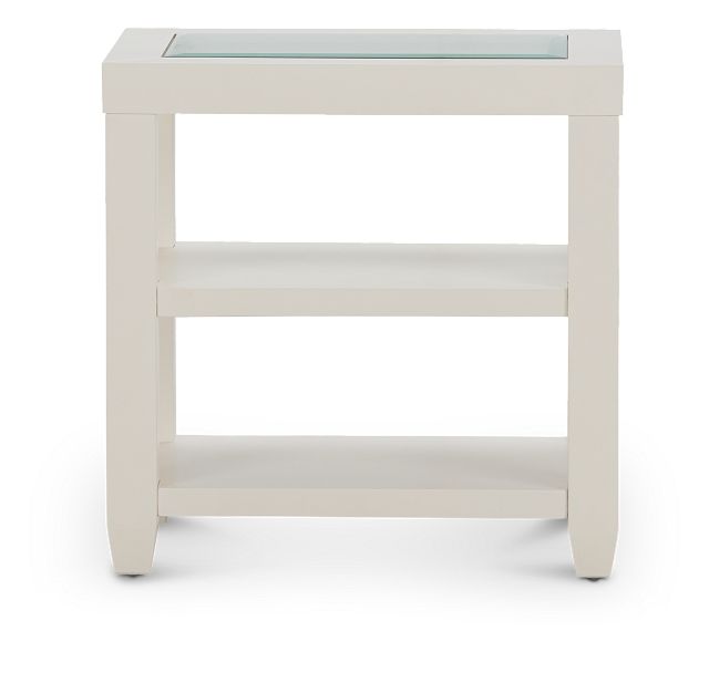 Hurley White Chairside Table