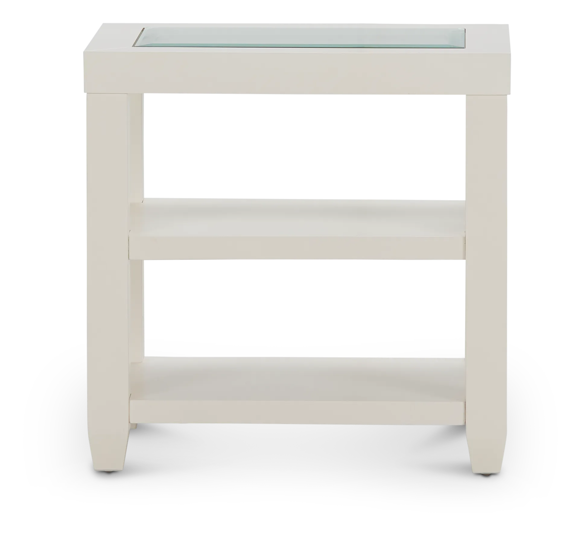 Hurley White Chairside Table
