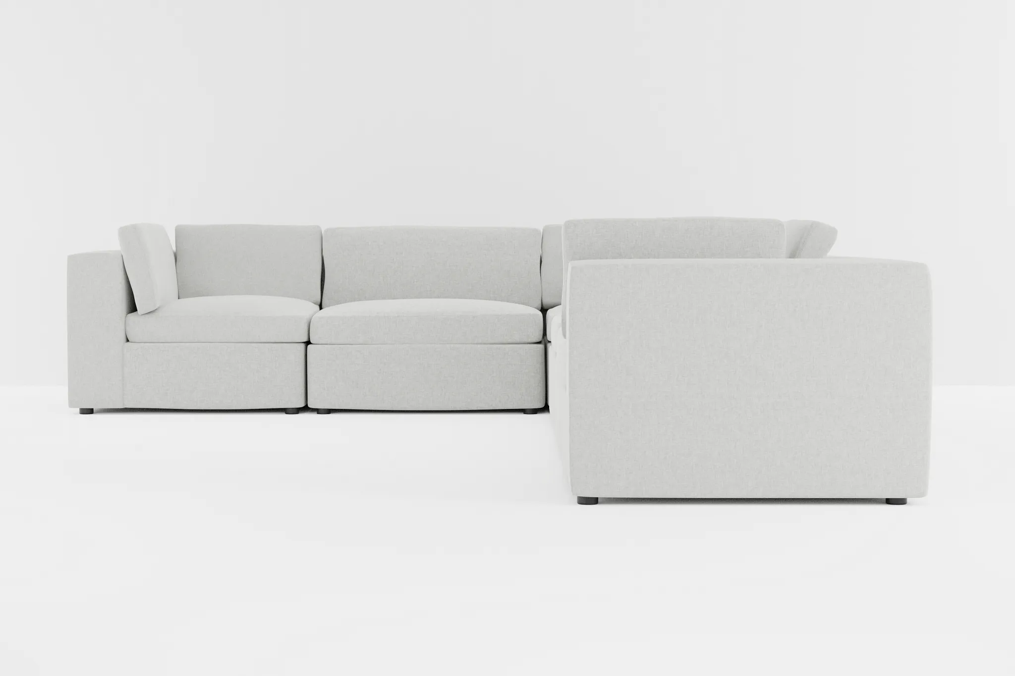 Destin Delray Pewter Fabric 6-piece Modular Sectional