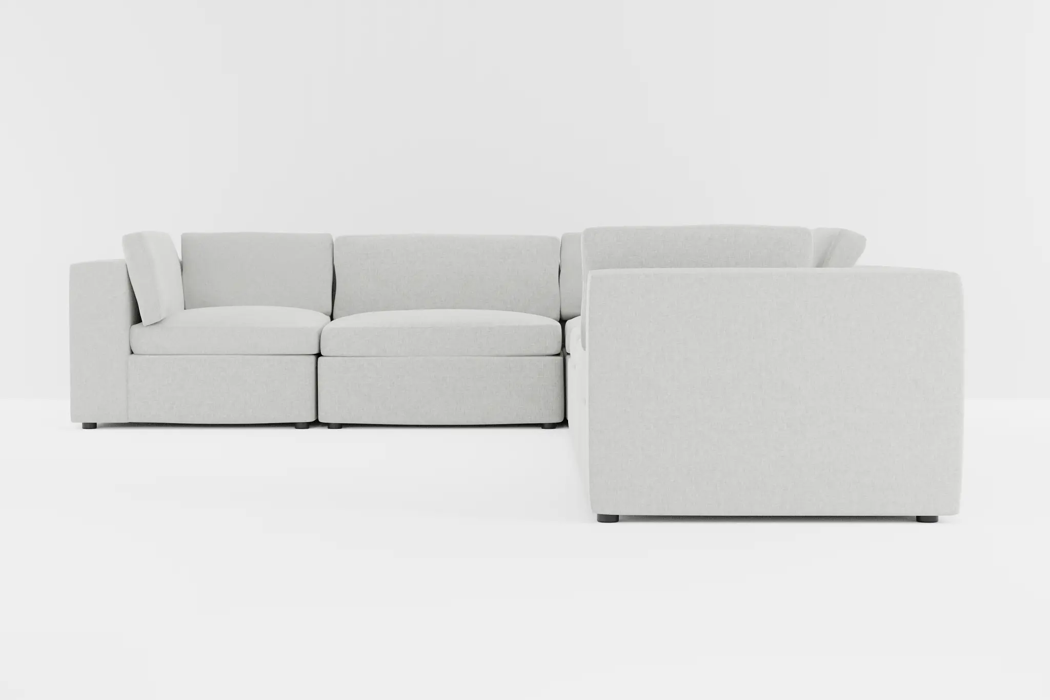 Destin Delray Pewter Fabric 6-piece Modular Sectional Destin Delray Pewter Fabric 6-piece Modular Sectional