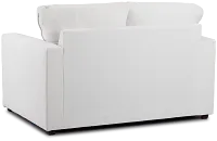 Avalon White Fabric Loveseat