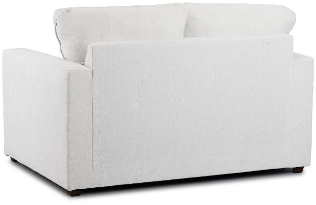 Avalon White Fabric Loveseat