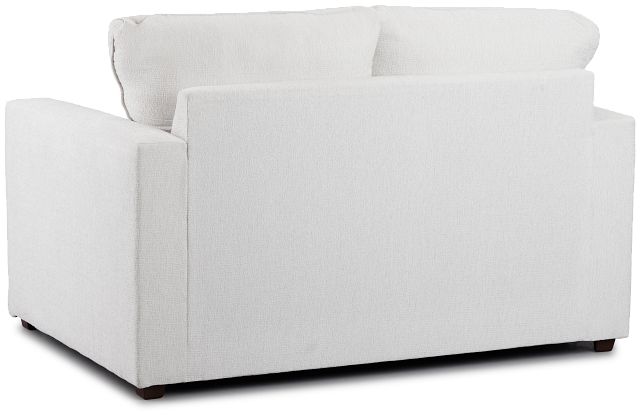 Avalon White Fabric Loveseat