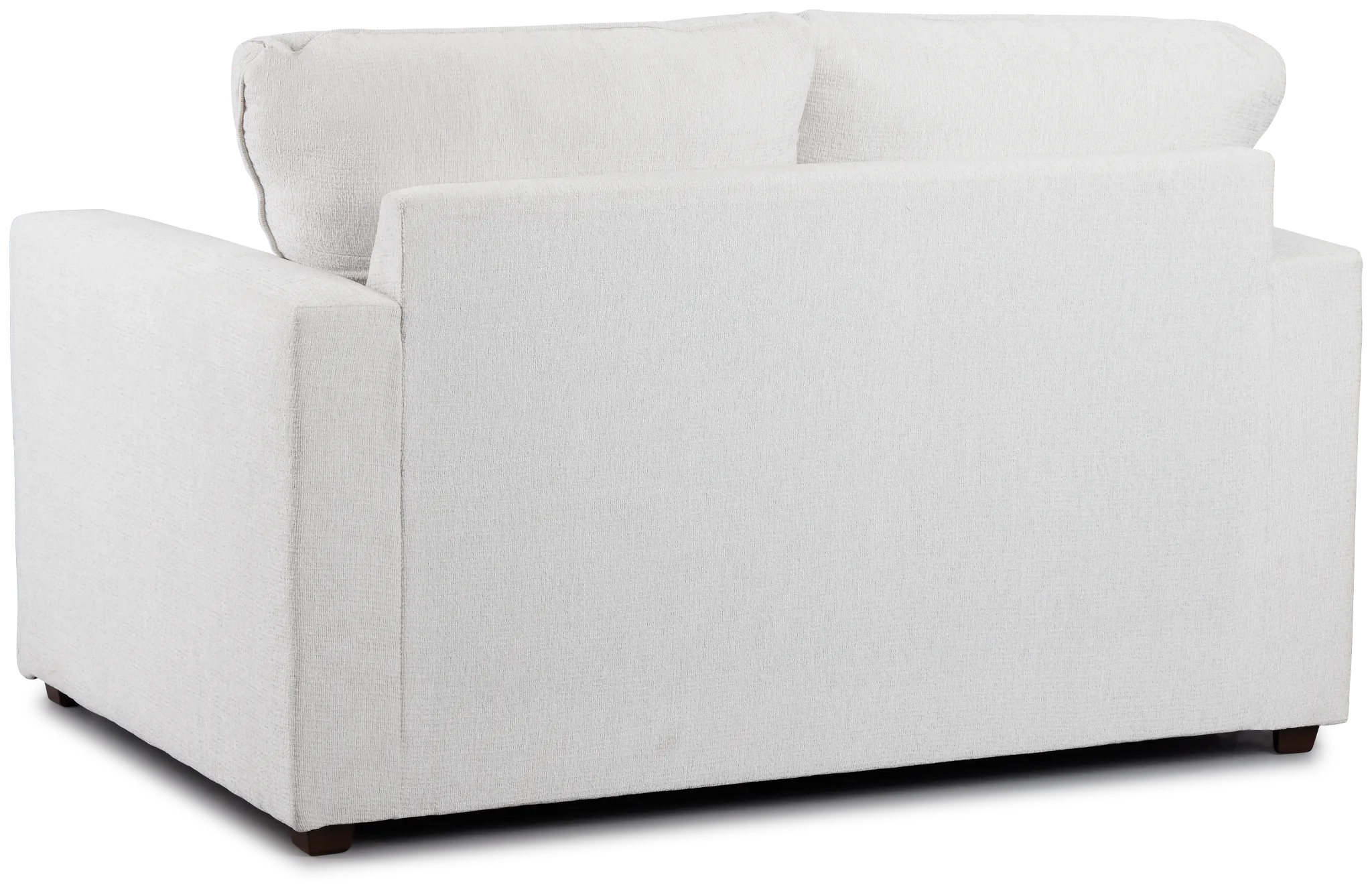 Avalon White Fabric Loveseat