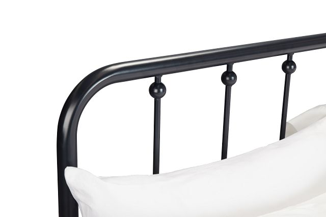 Rory Black Metal Panel Bed