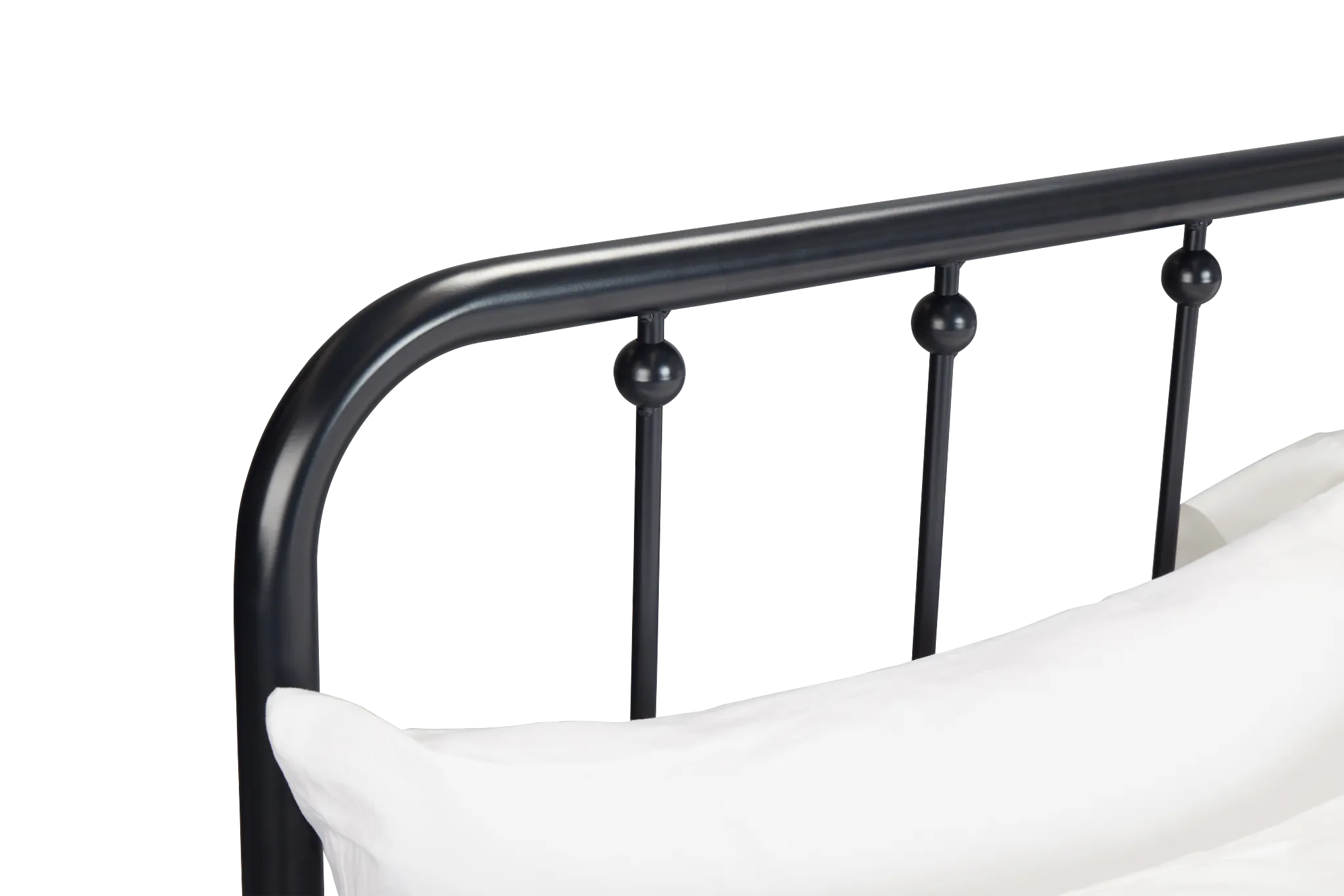 Rory Black Metal Panel Bed