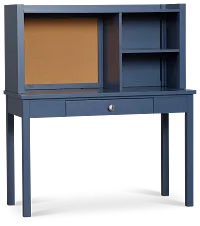 Charleston Dark Blue 1-drawer Desk & Hutch