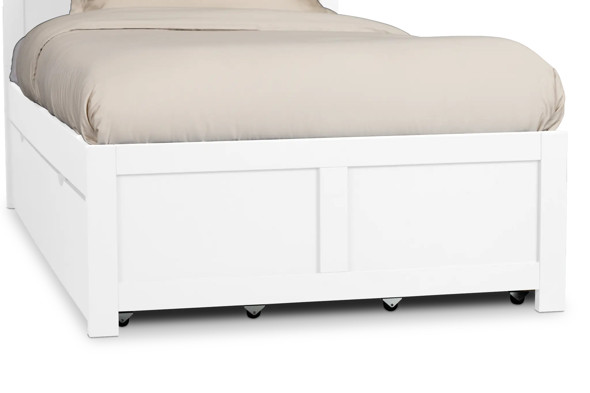 Charleston White Panel Bed With 4 Storage Drawers Charleston White Panel Bed With 4 Storage Drawers