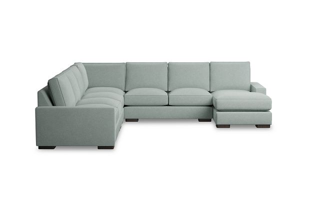 Edgewater Suave Light Green Large Right Chaise Sectional