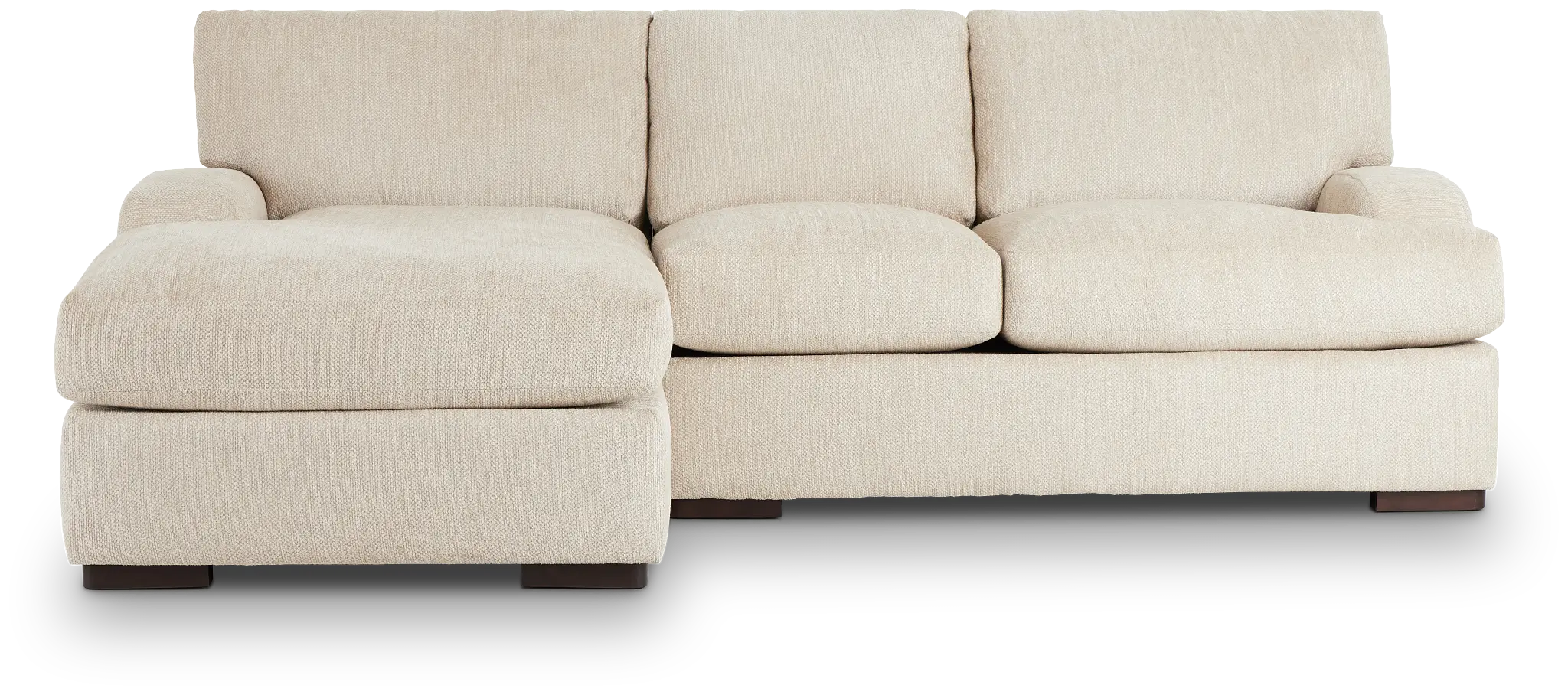Alpha Beige Fabric Left Chaise Sectional Alpha Beige Fabric Left Chaise Sectional