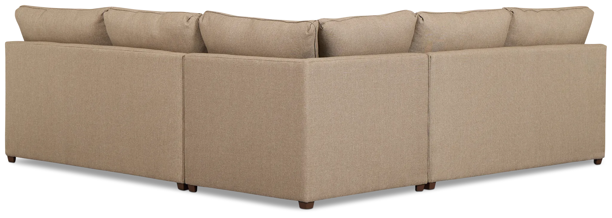 Tate Brown Fabric Medium Left Chaise Memory Foam Sleeper Sectional