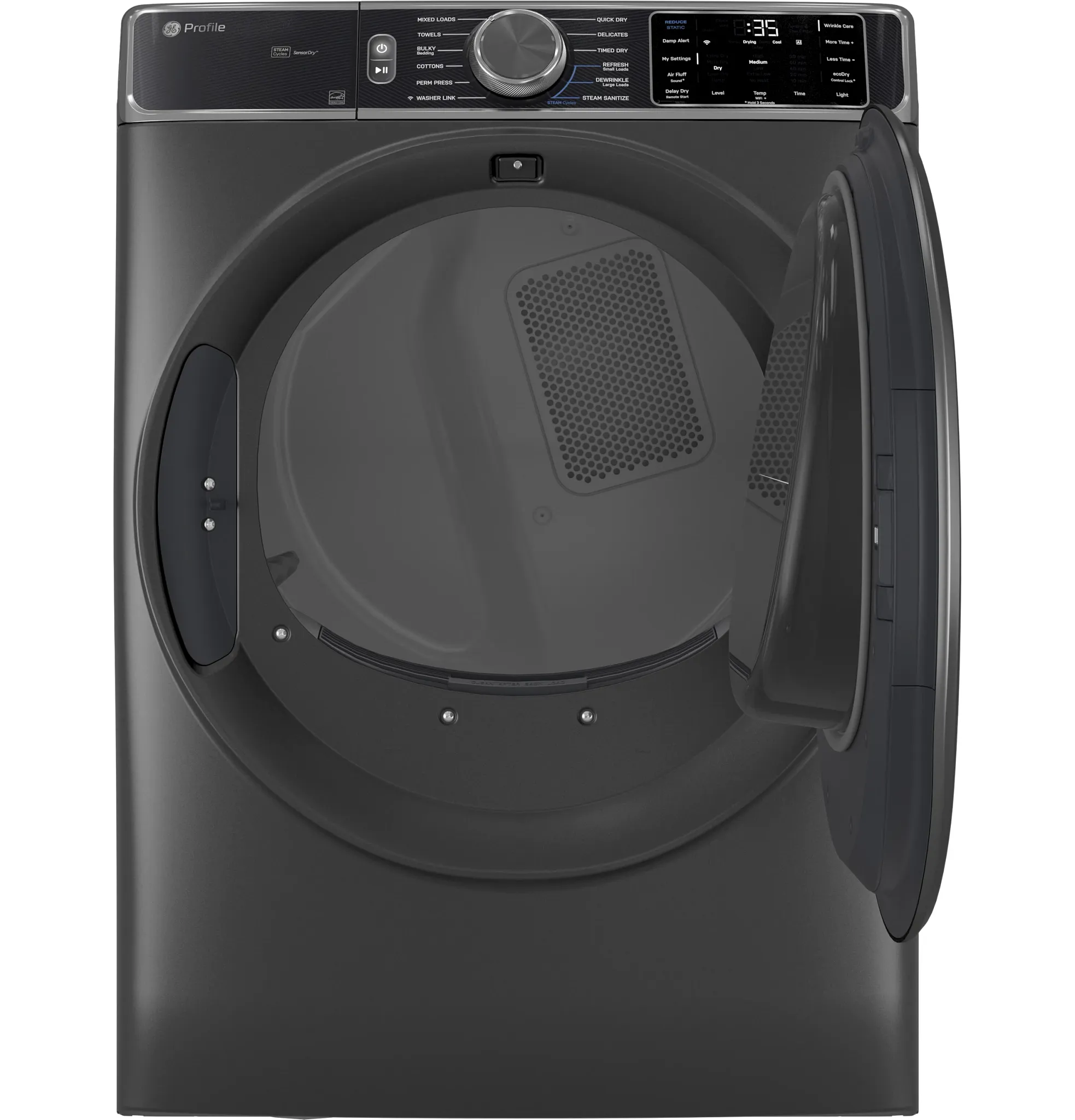 Ge Profile 95 Series Gray Front Load Gas Dryer