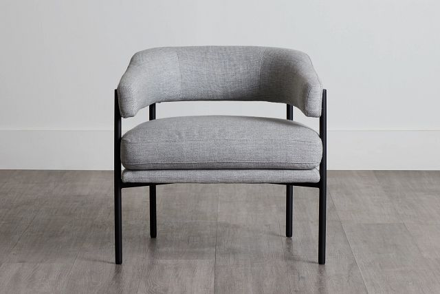 Oliver Light Gray Fabric Accent Chair