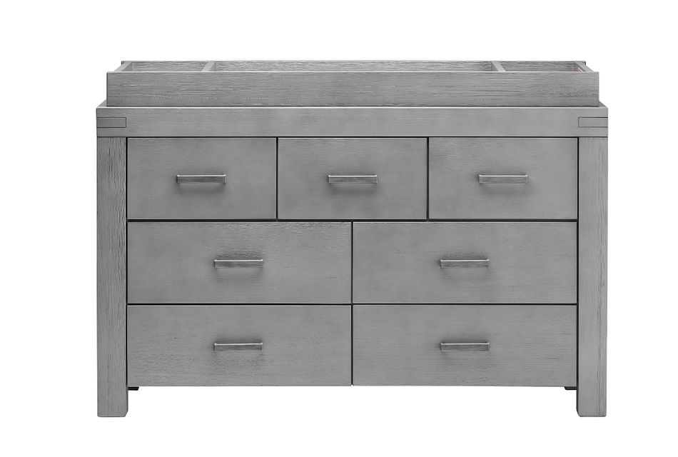 grey baby dresser with changing table