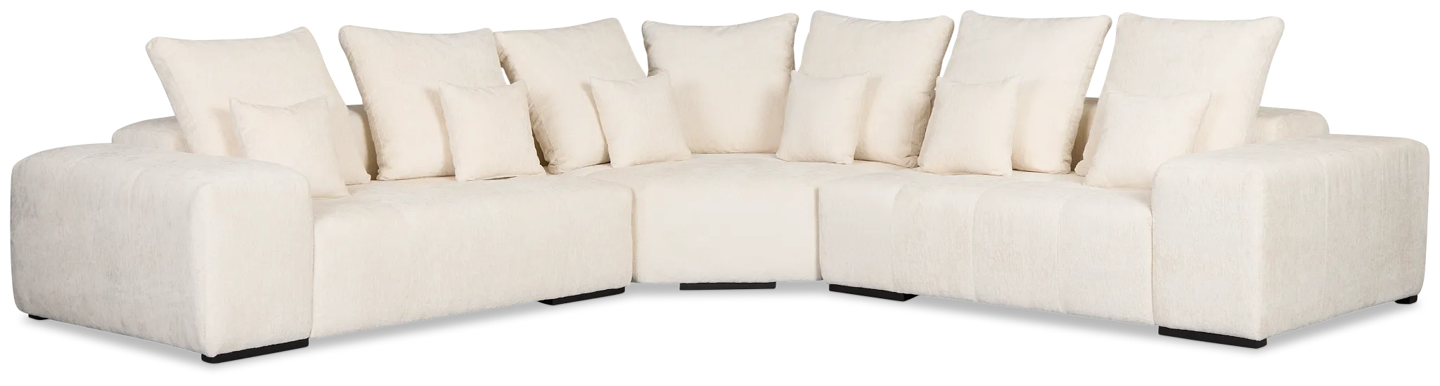 Skylar White Fabric Small Two-arm Sectional