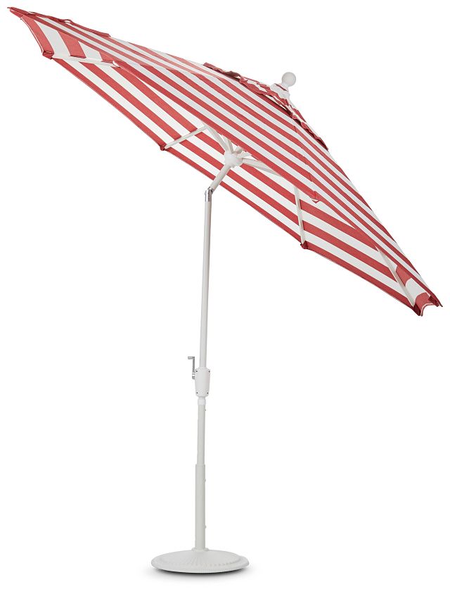 Capri Red Stripe Umbrella Set