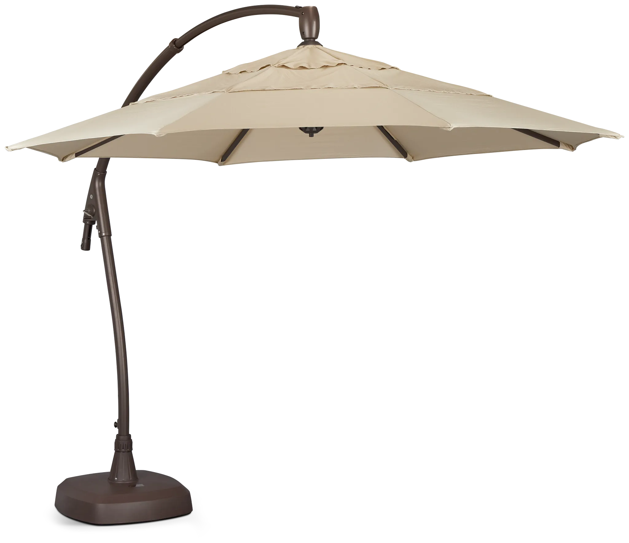 Belize Khaki Cantilever Umbrella Set