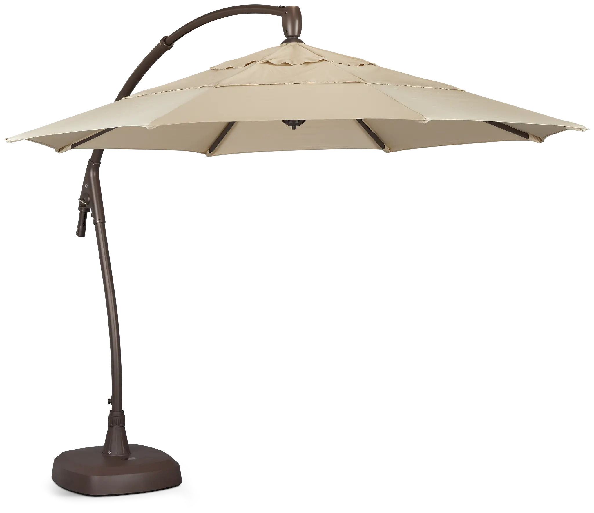 Belize Khaki Cantilever Umbrella Set Belize Khaki Cantilever Umbrella Set