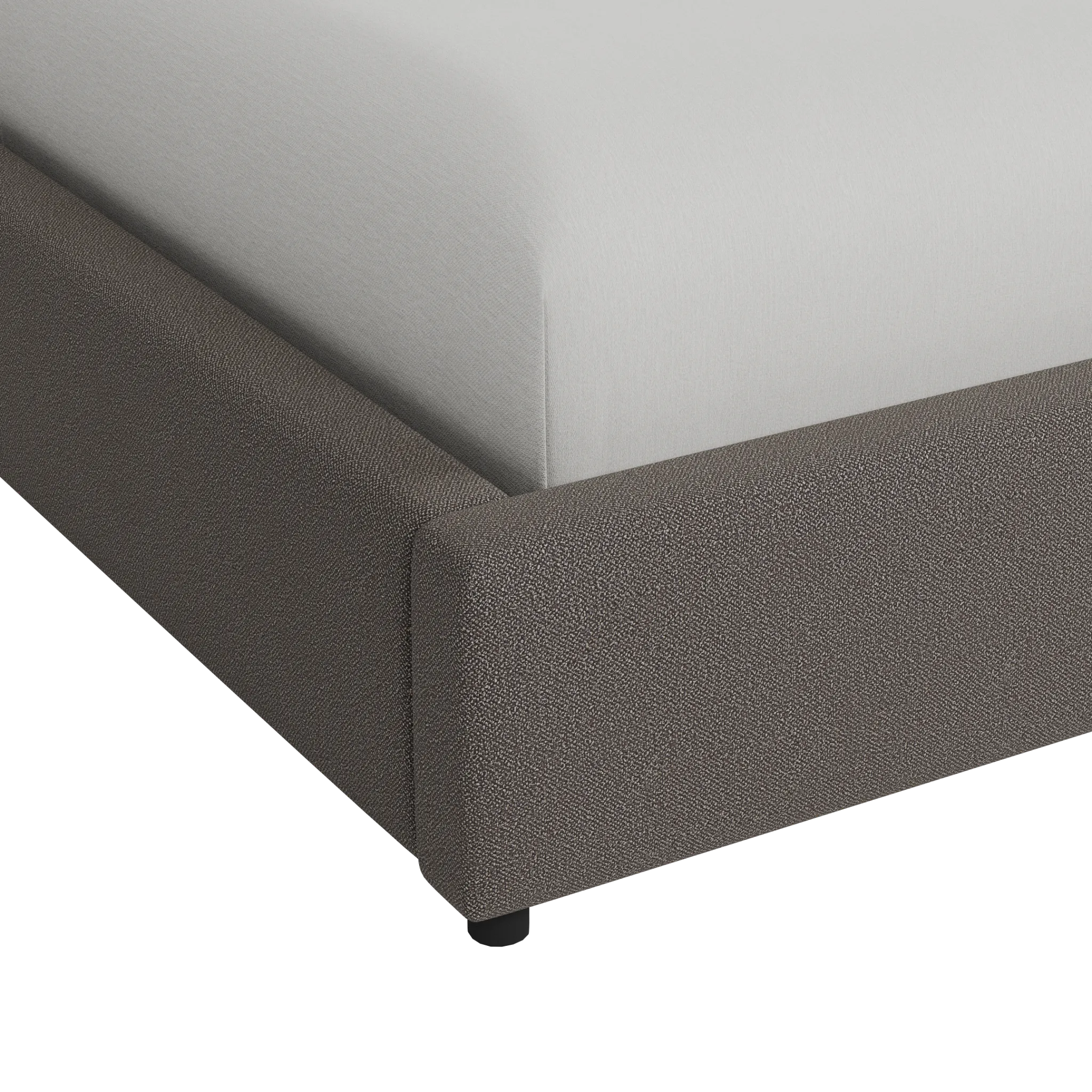 Grayton Revenue Beige 44" Upholstered Platform Bed