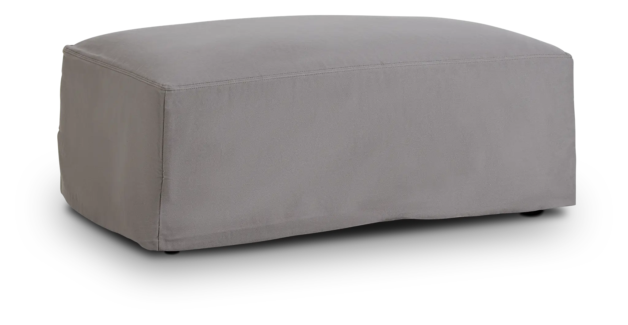 Delilah Gray Fabric Ottoman Delilah Gray Fabric Ottoman