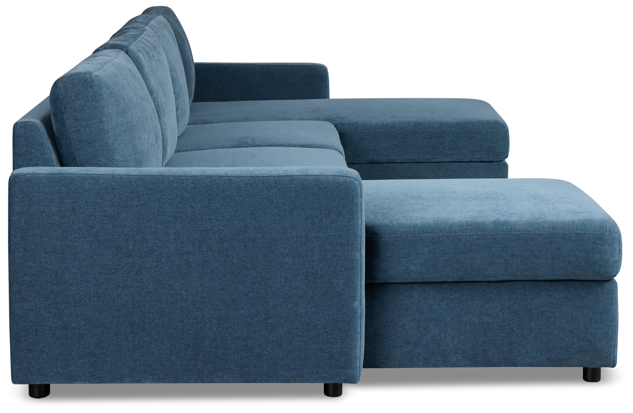 Addie Blue Fabric Double Chaise Sleeper Storage Sectional Addie Blue Fabric Double Chaise Sleeper Storage Sectional